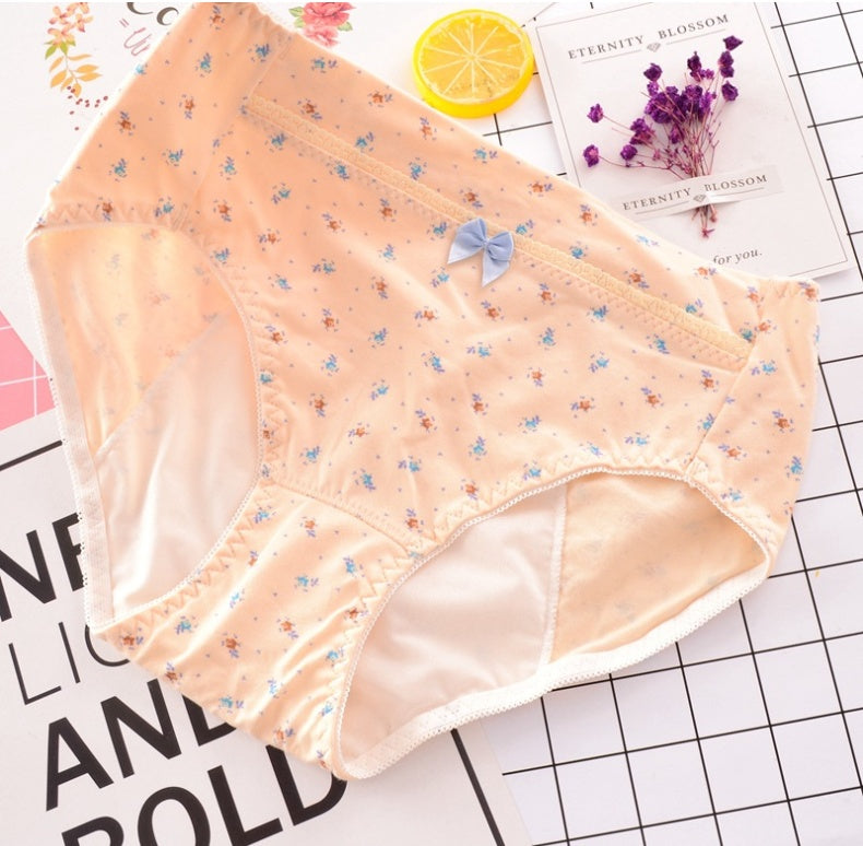 Physiological pants foreign trade cotton women's underwear menstrual menstrual leak-proof printing cotton anti-side leakage safety