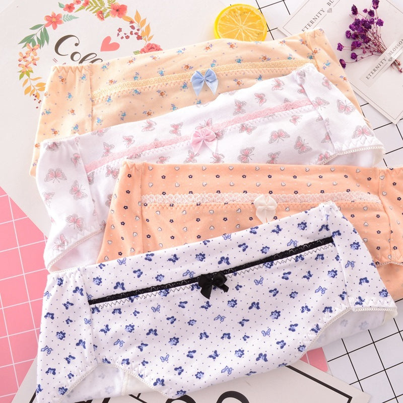 Physiological pants foreign trade cotton women's underwear menstrual menstrual leak-proof printing cotton anti-side leakage safety