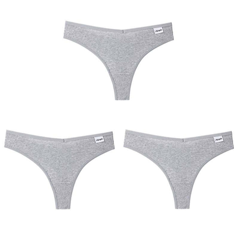 New Japanese Threaded Cotton Underwear Women's Breathable Low-waist Seamless Cotton Girls Narrow-side Briefs Students