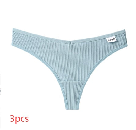 New Japanese Threaded Cotton Underwear Women's Breathable Low-waist Seamless Cotton Girls Narrow-side Briefs Students