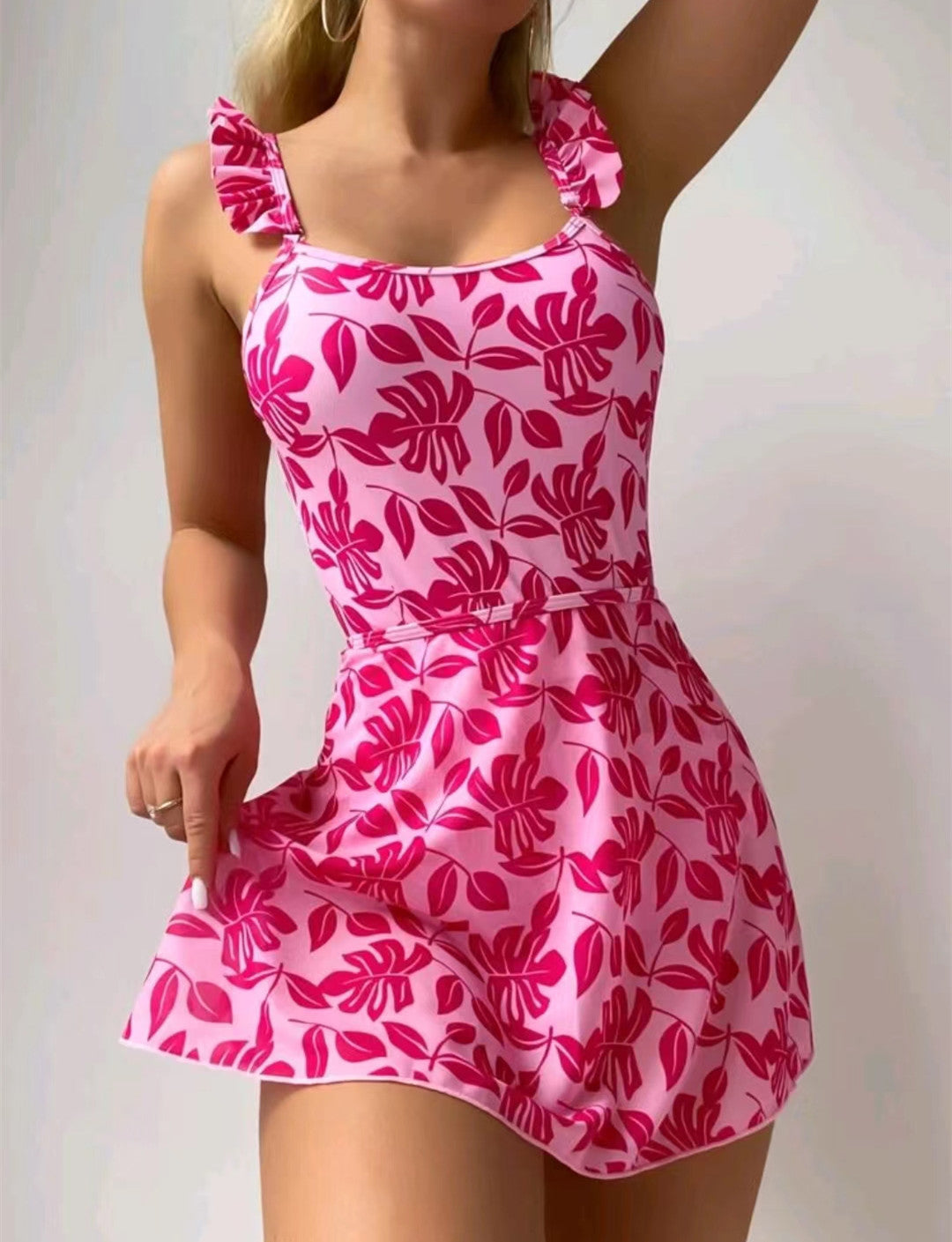 European And American Printed One-piece Bikini Swimsuit