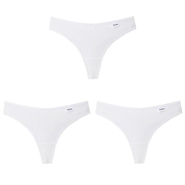 New Japanese Threaded Cotton Underwear Women's Breathable Low-waist Seamless Cotton Girls Narrow-side Briefs Students