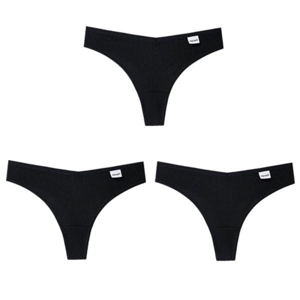 New Japanese Threaded Cotton Underwear Women's Breathable Low-waist Seamless Cotton Girls Narrow-side Briefs Students