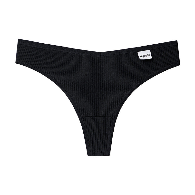 New Japanese Threaded Cotton Underwear Women's Breathable Low-waist  Seamless Cotton Girls Narrow-side Briefs Students